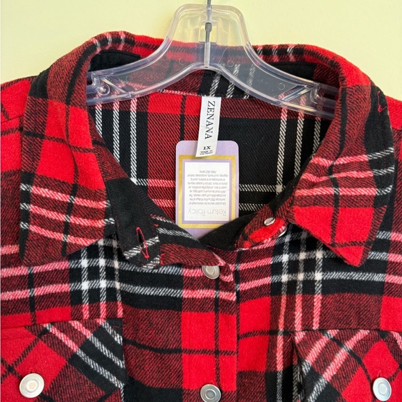 Zenana Plaid Shacket *NEW WITH TAGS* - Picture 2 of 10